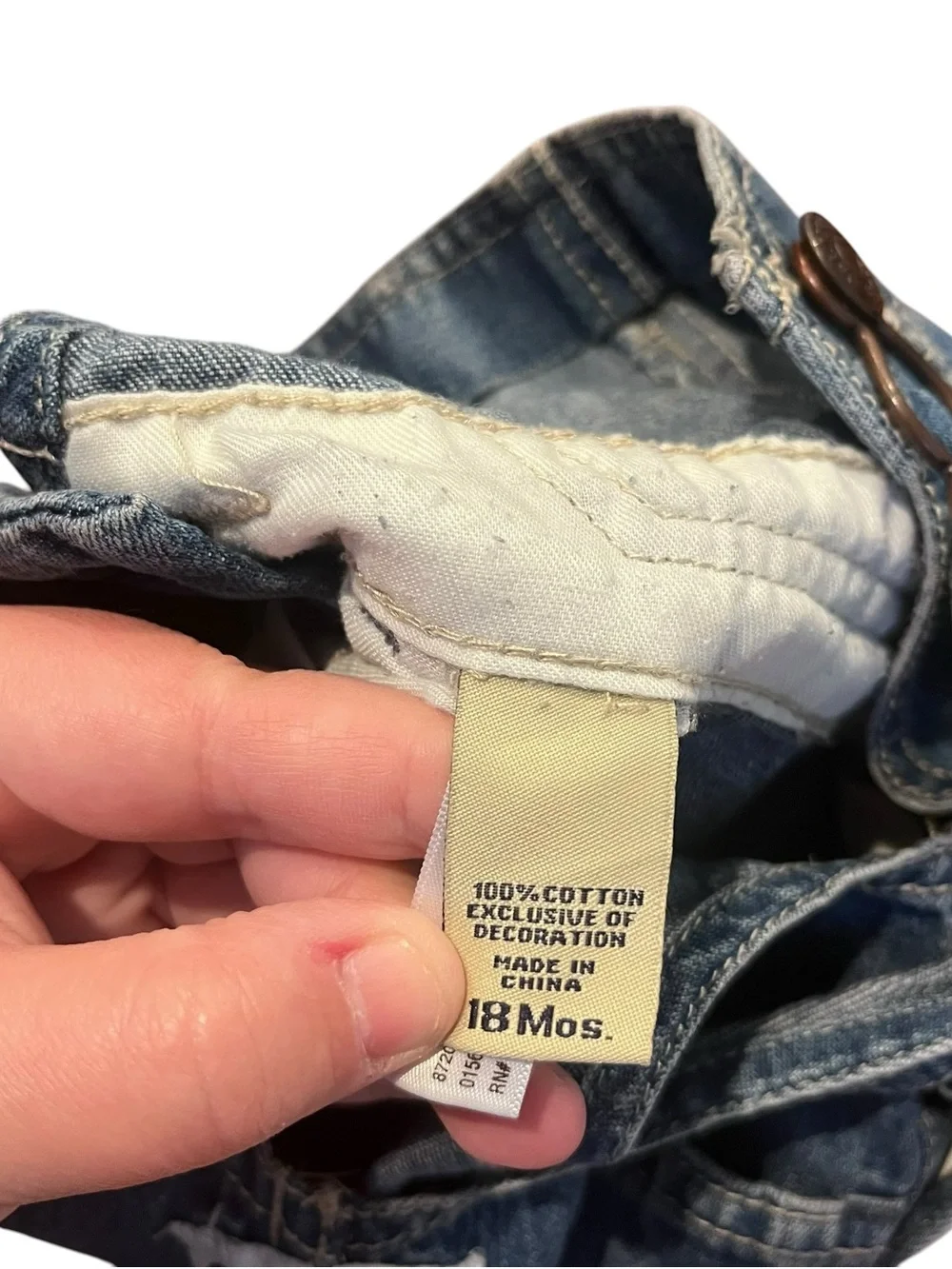 Oshkosh Bgosh Classic Denim Overalls Vestbak Pants Size 18 Months Baby Toddler